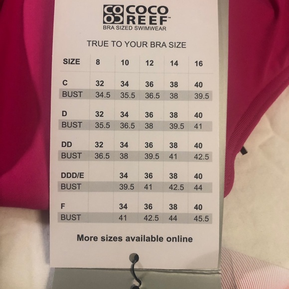 Coco Reef Pandora One Piece Swimsuit 40C NWT Size 16 - Picture 10 of 10